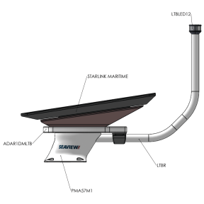 Modular Top Plate with Tail for Starlink  PMA57M1 Base