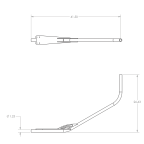 Dimensions of Seaview Modular Light or GPS Bar - for Larger Open Array Radars to 6 ft