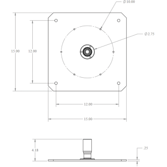Starlink Adapter Plate for 24" KVH Dome