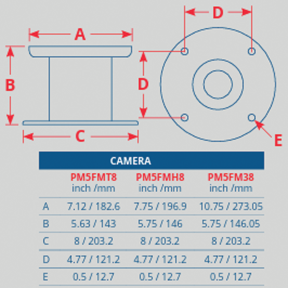 Vertical Camera Mount - 5.5"