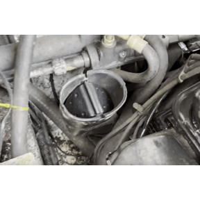 Port Side Replacement Water Shutter Installed of Sierra Outdrive Exhaust Water Shutter