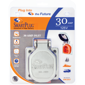 main of SmartPlug 30A 125V Boatside Shore Power Inlet - Stainless Steel Cover