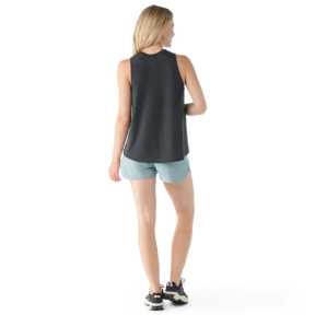 sw002374001-back of Smartwool Women's Active Mesh High Neck Tank