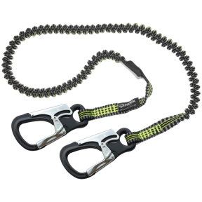 Performance Safety Tether - 2 Custom Clips, 2 Meter Stretch Safety Line