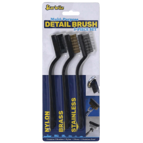 Multipurpose Detail Brush Set - Nylon, Brass & Stainless
