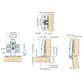 Concealed Hinge - Stainless Steel Soft/Self Close