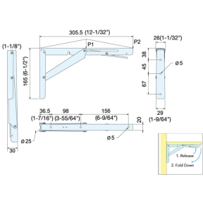 Folding Brackets - EB-303/EP