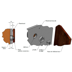 Diagram of Sugatsune LP-F8 Fastmount Low Profile Clip - Coarse Thread Self-Tapping Female Socket