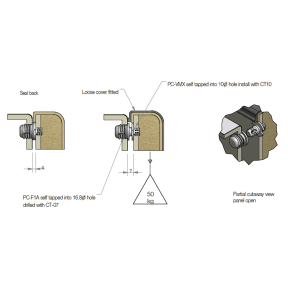 PC-VMX Fastmount Standard Clip - Heavy Duty Vario Self-Tapping Male