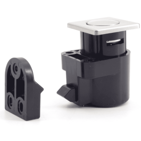 side of Sugatsune Square Push Knob - Satin Nickel