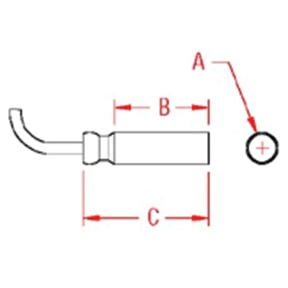 Dimensions of Suncor 1/2" Tri Star LED Light
