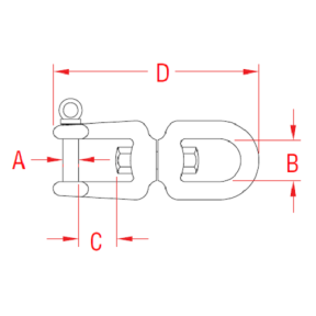 Diagram of Suncor Eye & Jaw Swivel