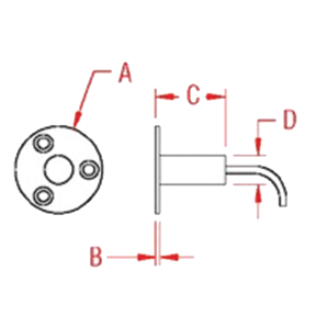 Dimensions of Suncor Tri Star LED Light - Facemount