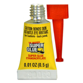 one of Super Glue Super Glue - Single-use Tube - 5 Pack