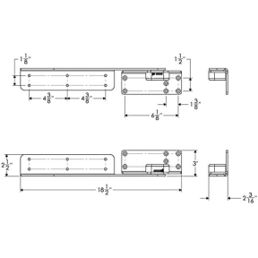 Command Ratchet Hinge, 18-1/2" with Hard Stop