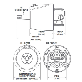 Front Mount Hydraulic Helm Pump