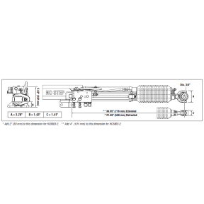 Diagram of SeaStar Power Steering Cylinder
