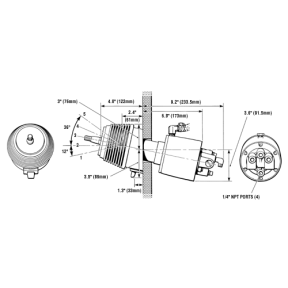Measurements Diagram of SeaStar Solutions SeaStar Sport & Pro Sport Tilt