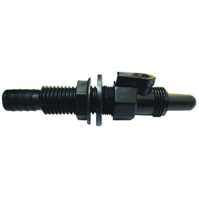Aerator Spray Head, Fixed Flange - Black - On-Off Valve