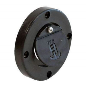 black of TH Marine Supplies Flush Mount Scupper Adapters