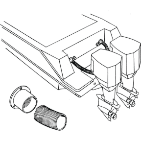 Outboard Engine Rigging Hose Flanges