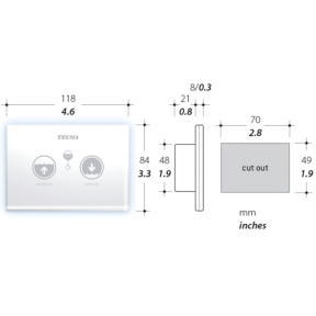 Tecma Touch SFT Flush Control Panel 