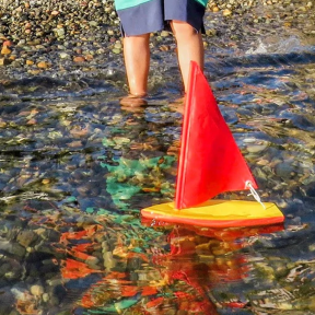 in use 2 of Tippecanoe Boats T9 Floater Paintable Toy Boat Kit