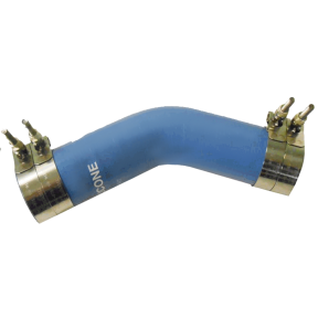 Trident Marine Hose & Propane 242V Ser 45 Degree Reinforced Very High Temp Blue Silicone Exhaust Elbows