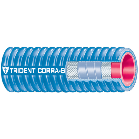 main view of Trident Marine Hose & Propane 252V CORRUGATED Very High Temp Blue Silicone Reinforced Wet Exhaust Hose