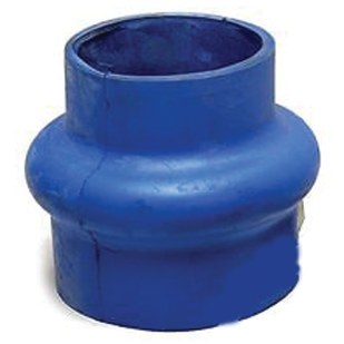 270V Series Very High Temp Blue Silicone Blend Step-Up Exhaust Bellows