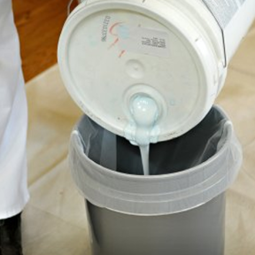 in use of Trimaco SuperTuff Polyester Bag Paint & Stain Strainers