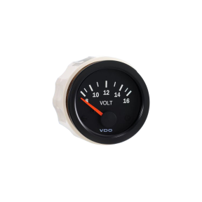 Vision Black Voltmeter - 12V