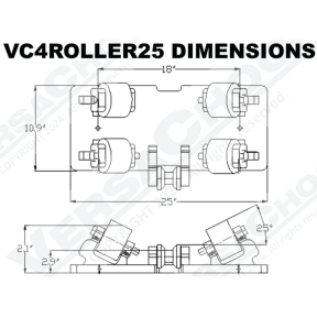 2 or 4 Wheel Roller Kits - 25" Wide