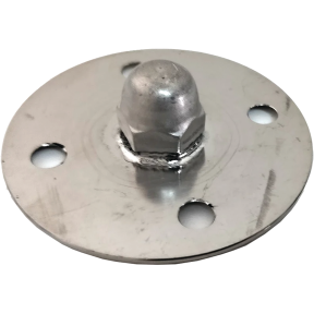 3" Round Threaded Deck Plate / 1/2" Eye Bolt