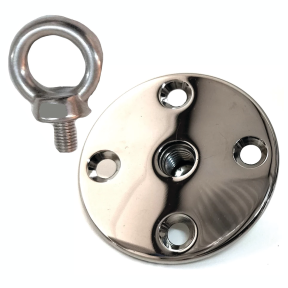 3" Round Threaded Deck Plate / 1/2" Eye Bolt