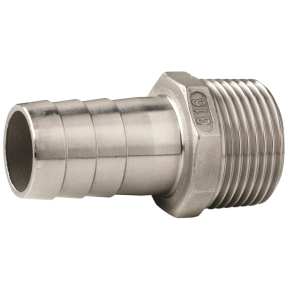 Hose Connectors, Stainless Steel, Male Thread