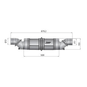 Vetus Rotatable Waterlock Muffler, 75 mm
