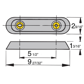 Vetus Hull Anode - Zinc