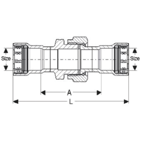 MegaPress CuNi Union P x P - Model 0560