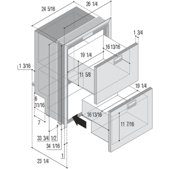 drawer refrigerators and freezers