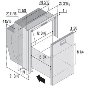 DW62i Drawer Refrigerator / Freezer, Stainless Steel - OCX2 - 2.2 Cu. Ft.