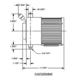 Dimensions of Walker Airsep AirSep Kit for Cummins 6BTA Engines - 250 HP to 370 HP