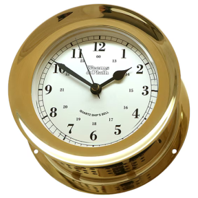 Atlantis Quartz Ship's Bell Clock - Brass