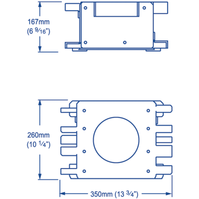 Dimensions of Whale Gray Water Waste Tank - 2.2 Gallons with Water Level Sensor