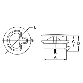 Heavy Duty 316 Stainless Steel Cast Round Slam Latch Locking