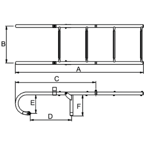 Stainless Steel Gunwale-Mounted Removable Ladder