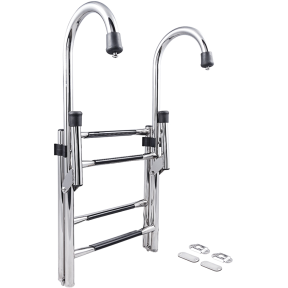 Stainless Steel Gunwale-Mounted Removable Ladder