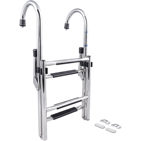 Stainless Steel Gunwale-Mounted Removable Ladder