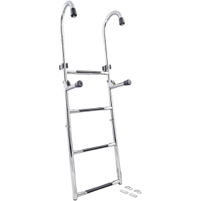 Stainless Steel Gunwale-Mounted Removable Ladder