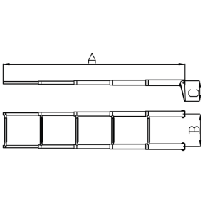 Stainless Steel Over Platform 3 StepTelescoping Ladder